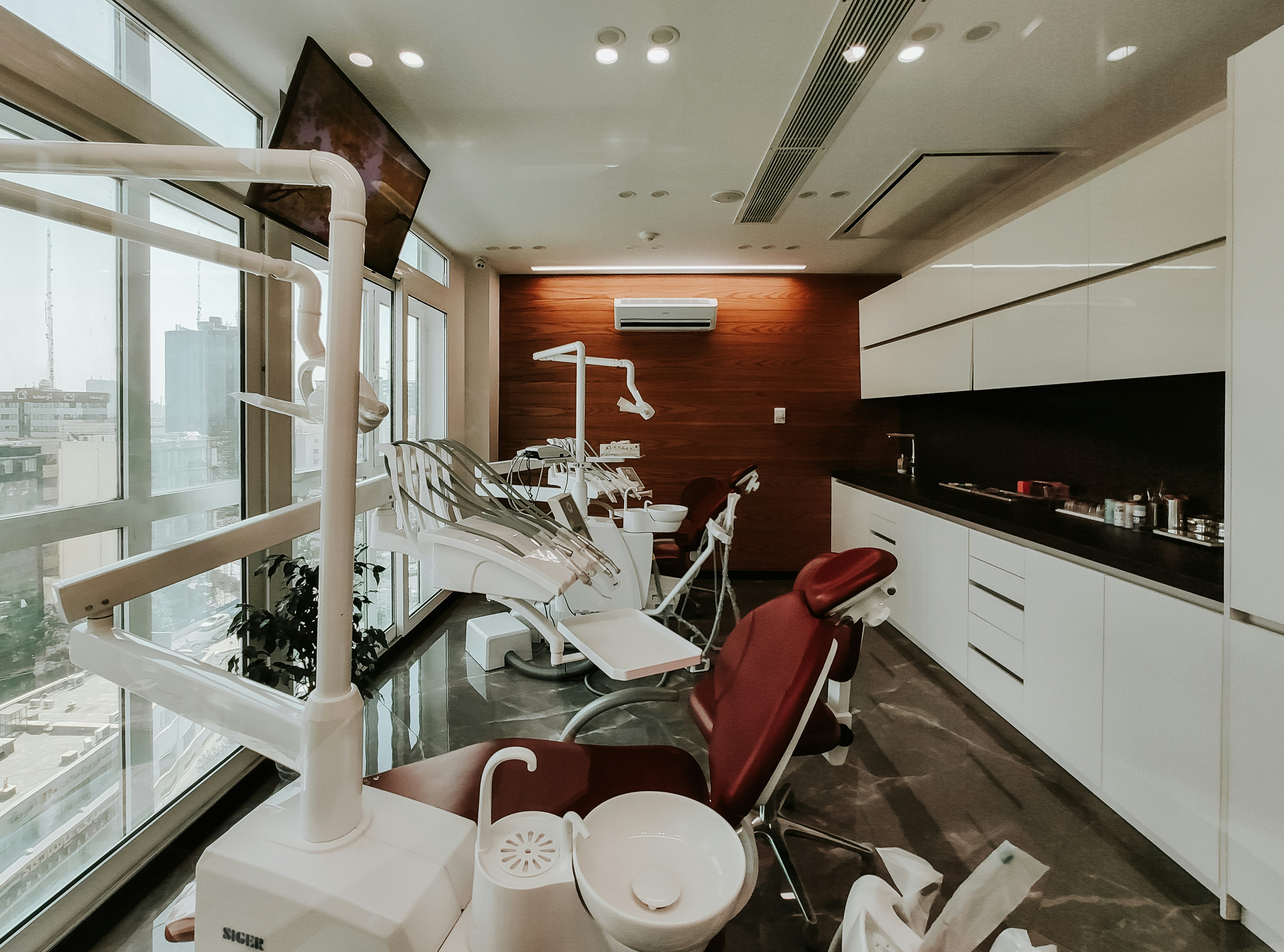 Modern medical office with advanced technology