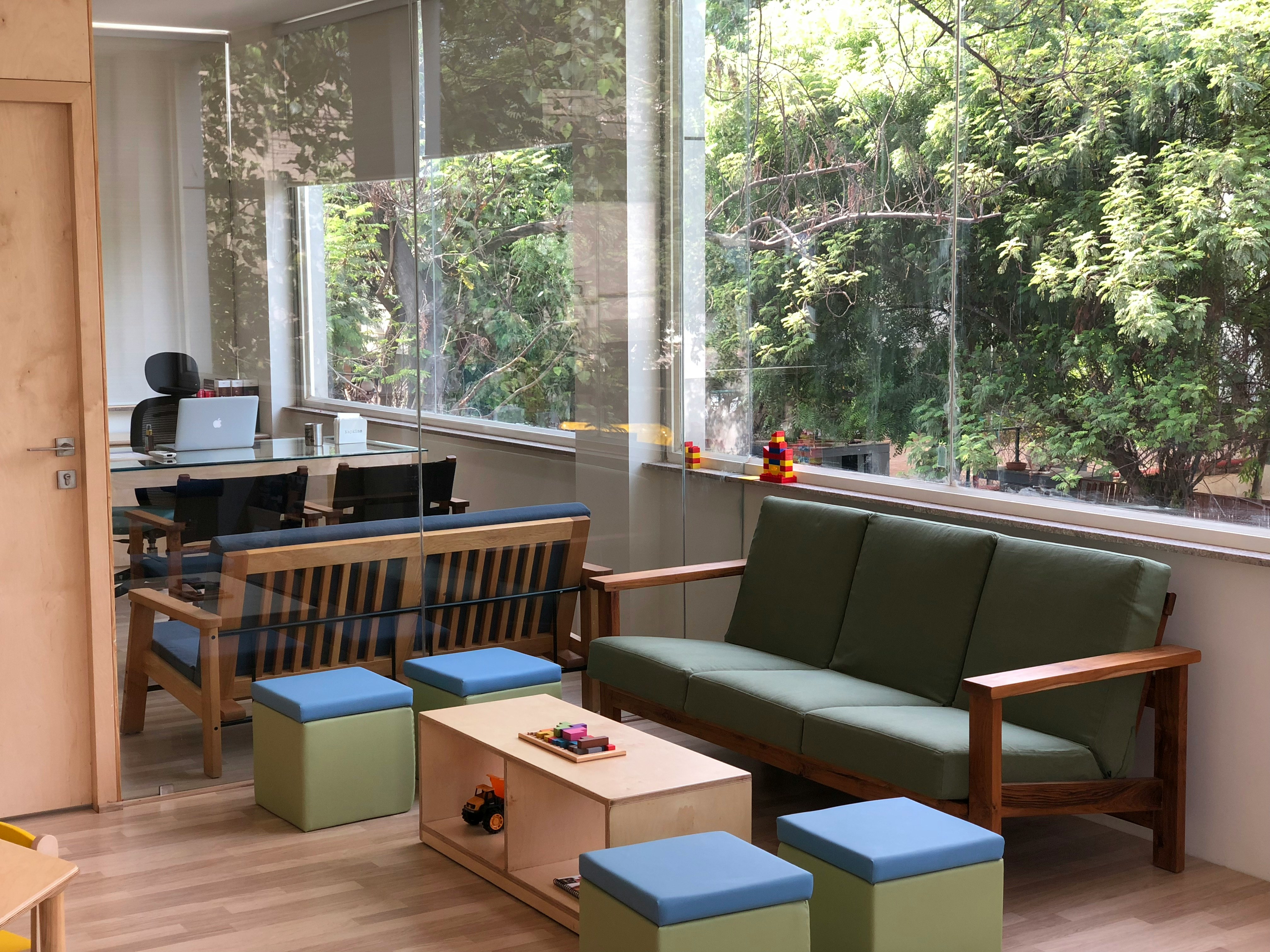 Comfortable, modern medical waiting room